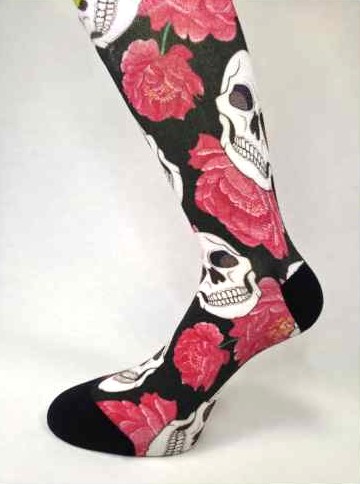 CALCETIN CALAVERAS CON FLORES