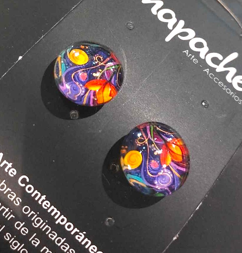 PENDIENTES BOTÓN MEDIANO 